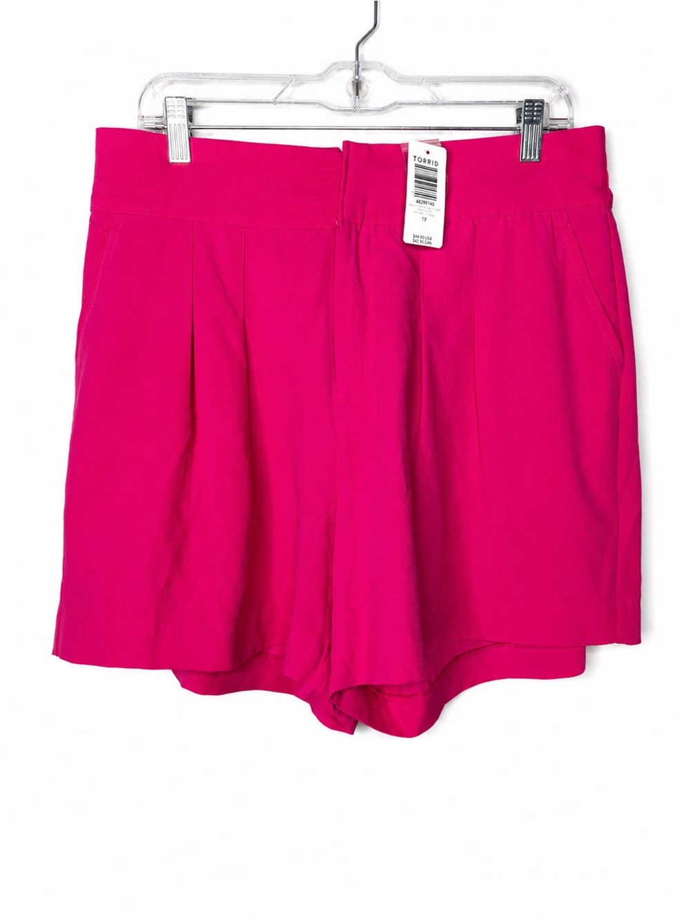Torrid Hot Pink NWT Wide Leg Studio Crepe Shorts Women's Size 10 Vacation Travel